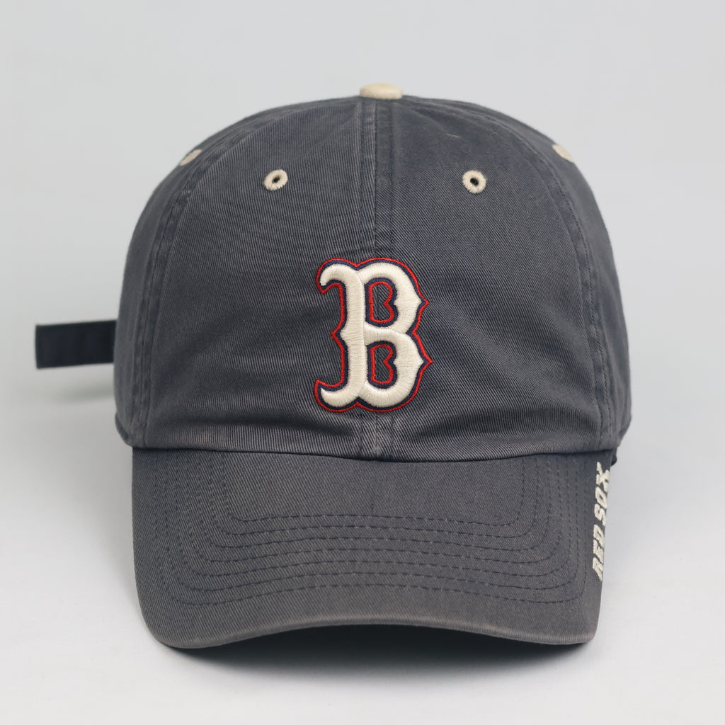 Thrifted Boston Red Sox Embroidered Dark Grey Cap | Vintage Baseball Dad Hat