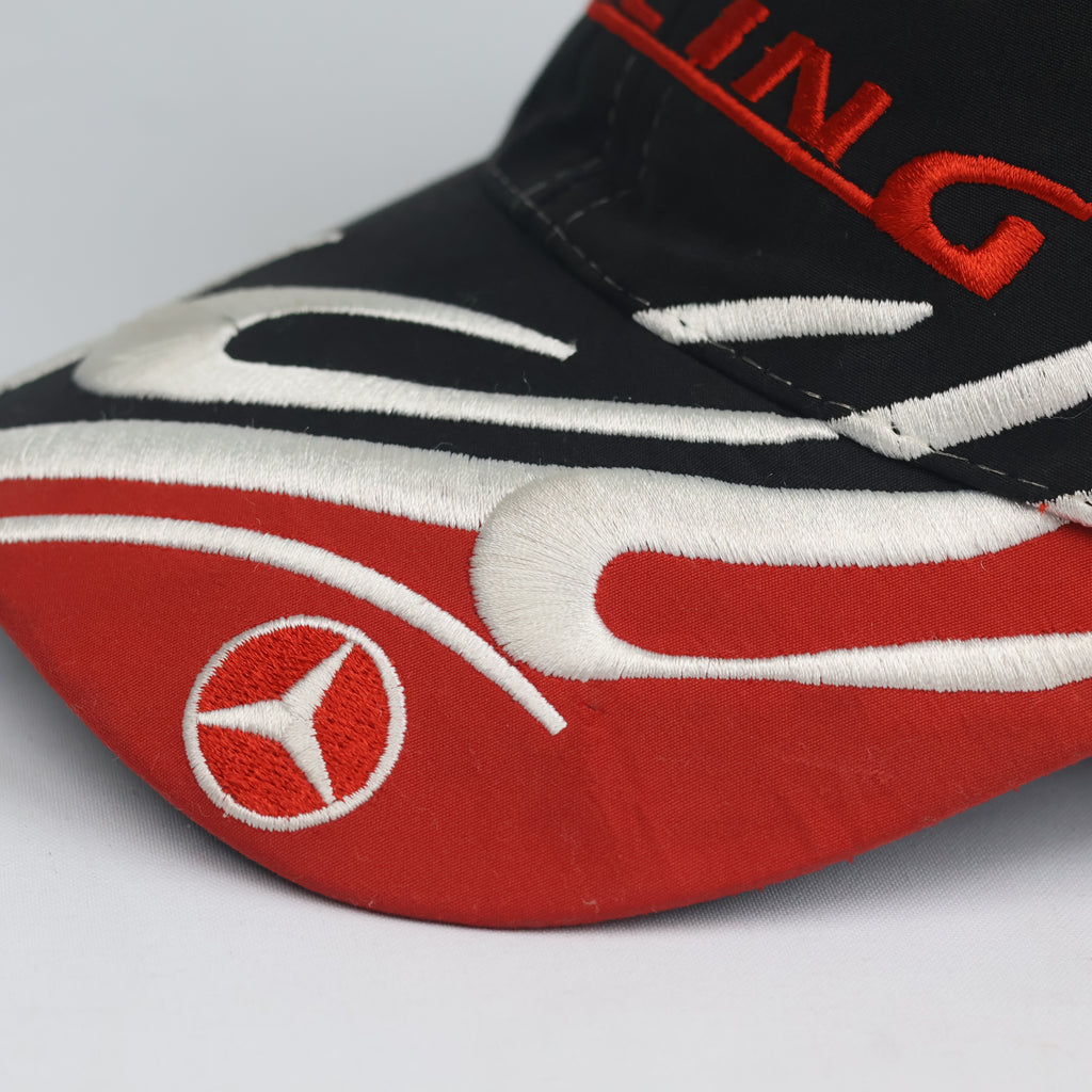 Vintage Mercedes-Benz Racing Flame Graphic Motorsport Strapback Hat
