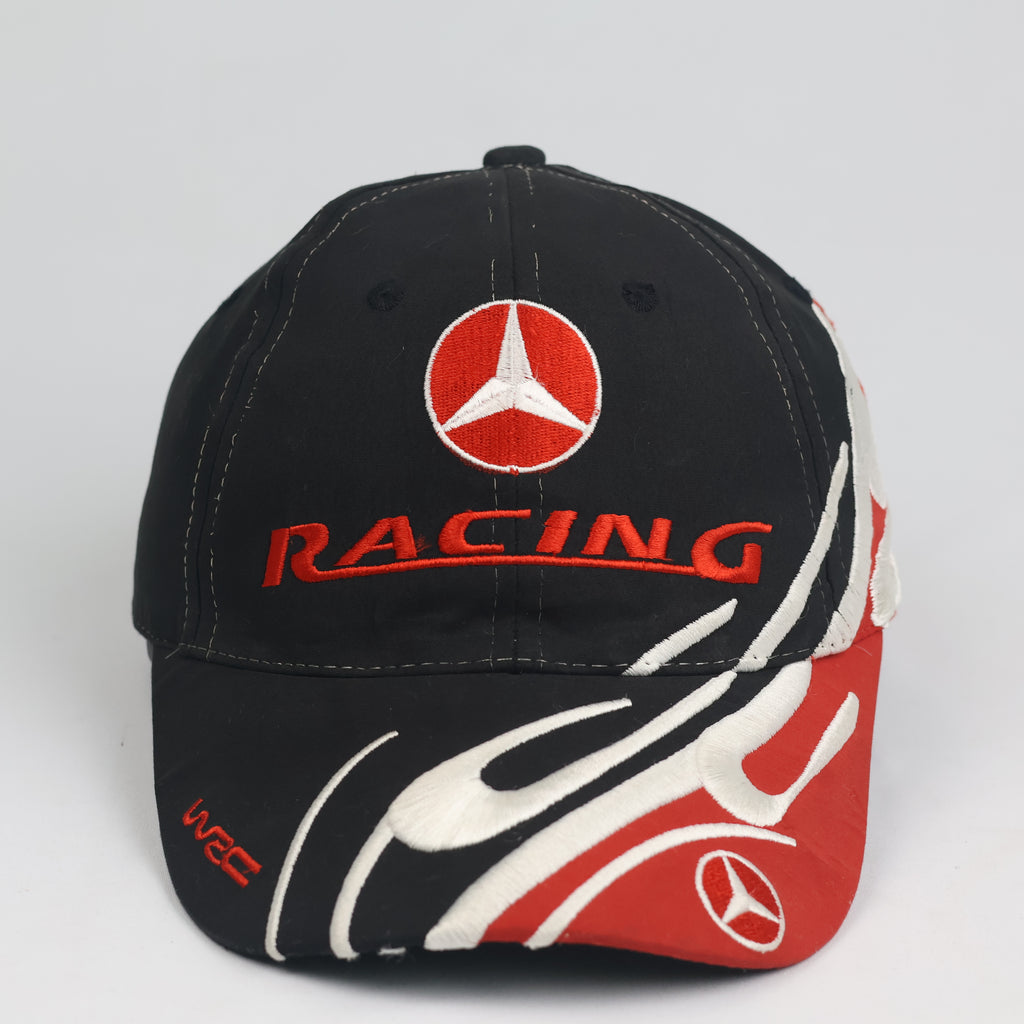 Vintage Mercedes-Benz Racing Flame Graphic Motorsport Strapback Hat