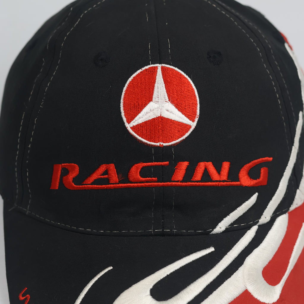 Vintage Mercedes-Benz Racing Flame Graphic Motorsport Strapback Hat