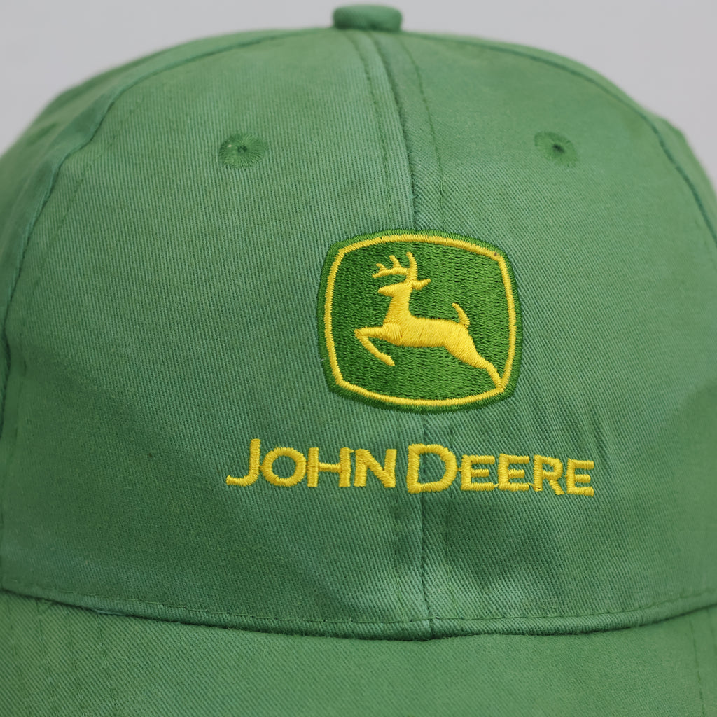 John Deere Classic Logo Green Cotton Strapback Metal Buckle Dad Hat