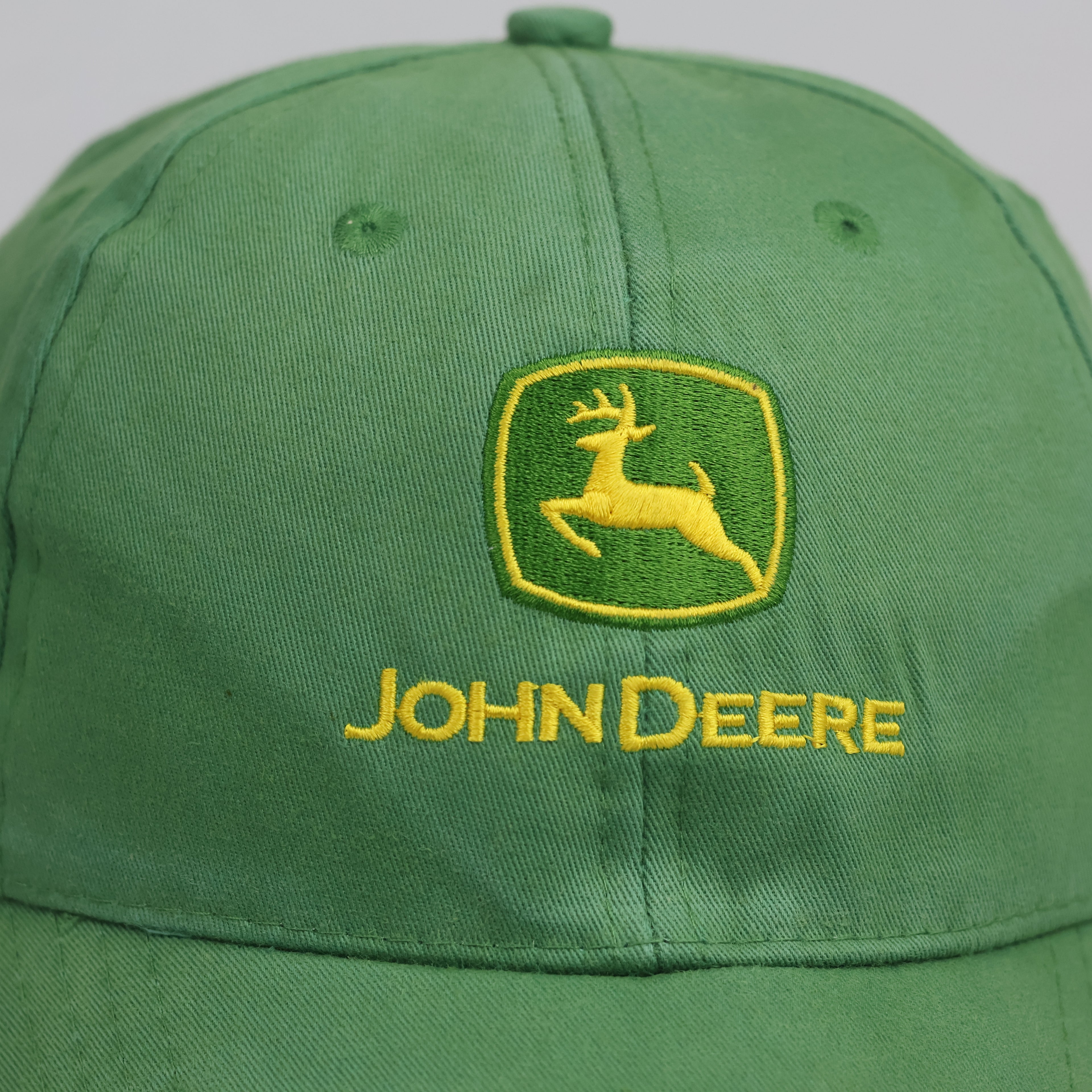 John Deere Classic Logo Green Cotton Strapback Metal Buckle Dad Hat