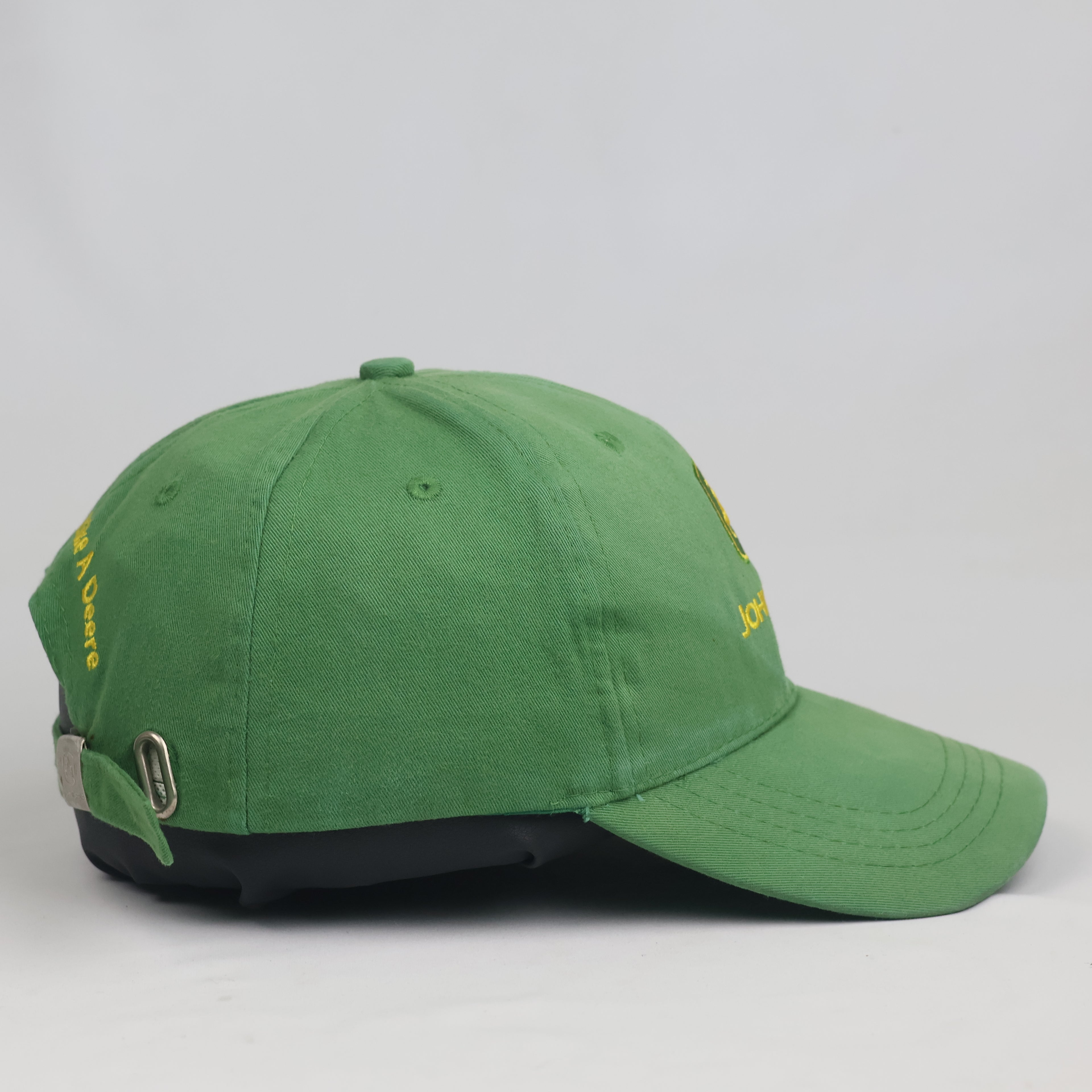 John Deere Classic Logo Green Cotton Strapback Metal Buckle Dad Hat
