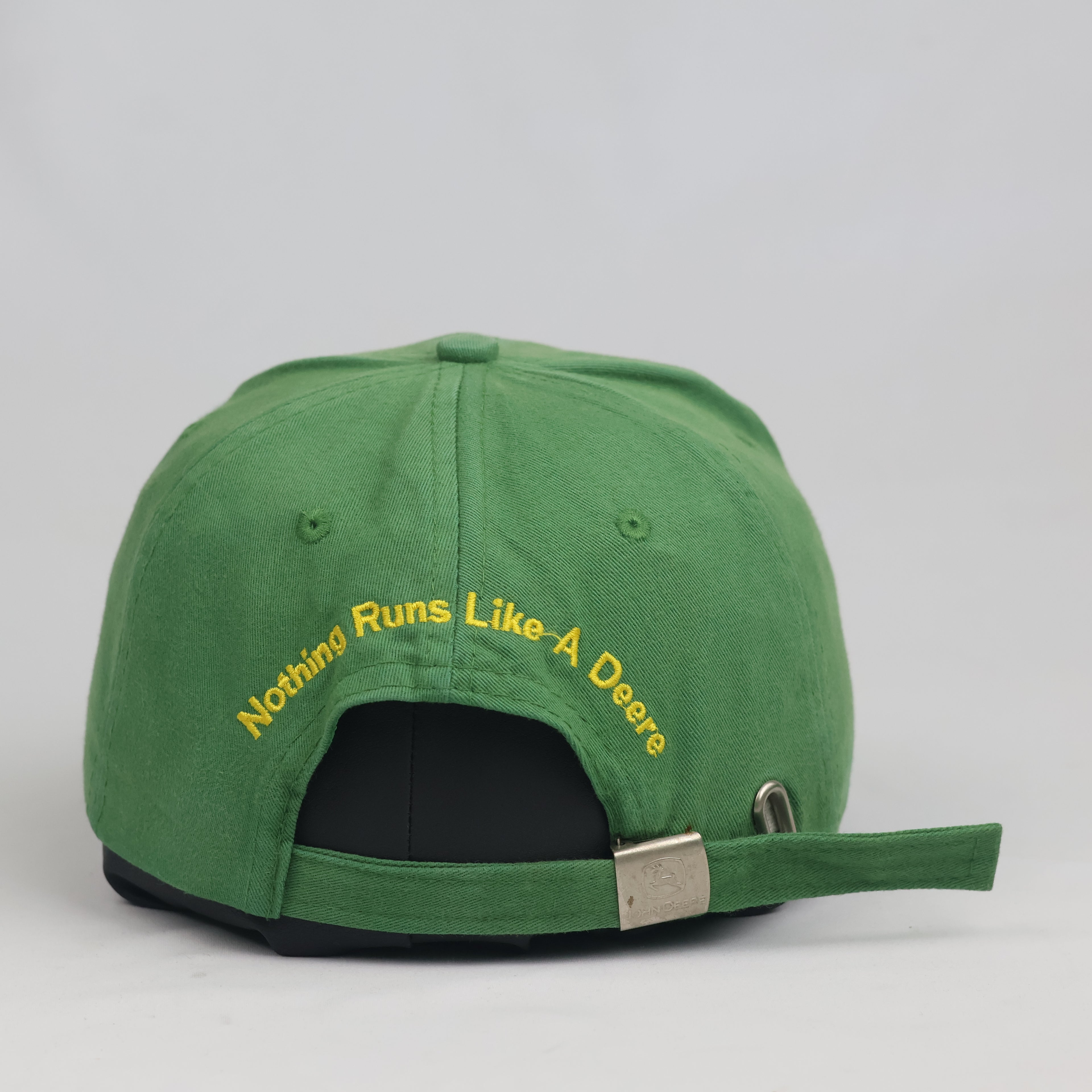 John Deere Classic Logo Green Cotton Strapback Metal Buckle Dad Hat