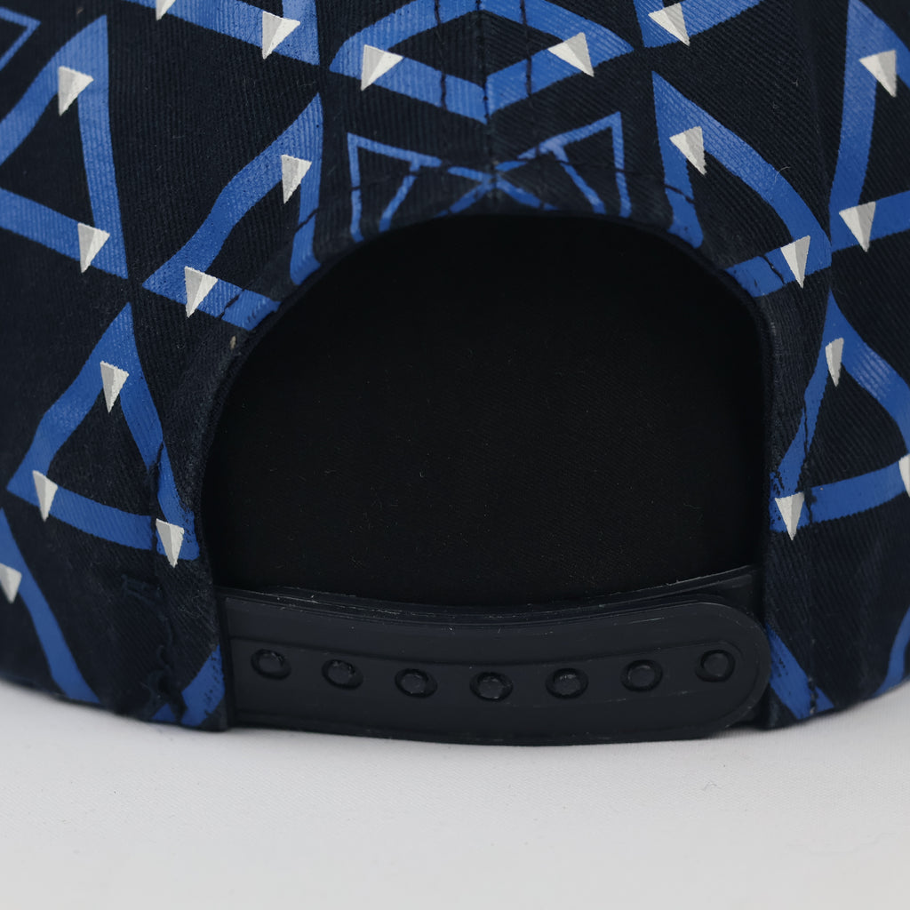 MLB Los Angeles Dodgers Triangle Geometric Print Snapback Thrifted Hat - 53cm