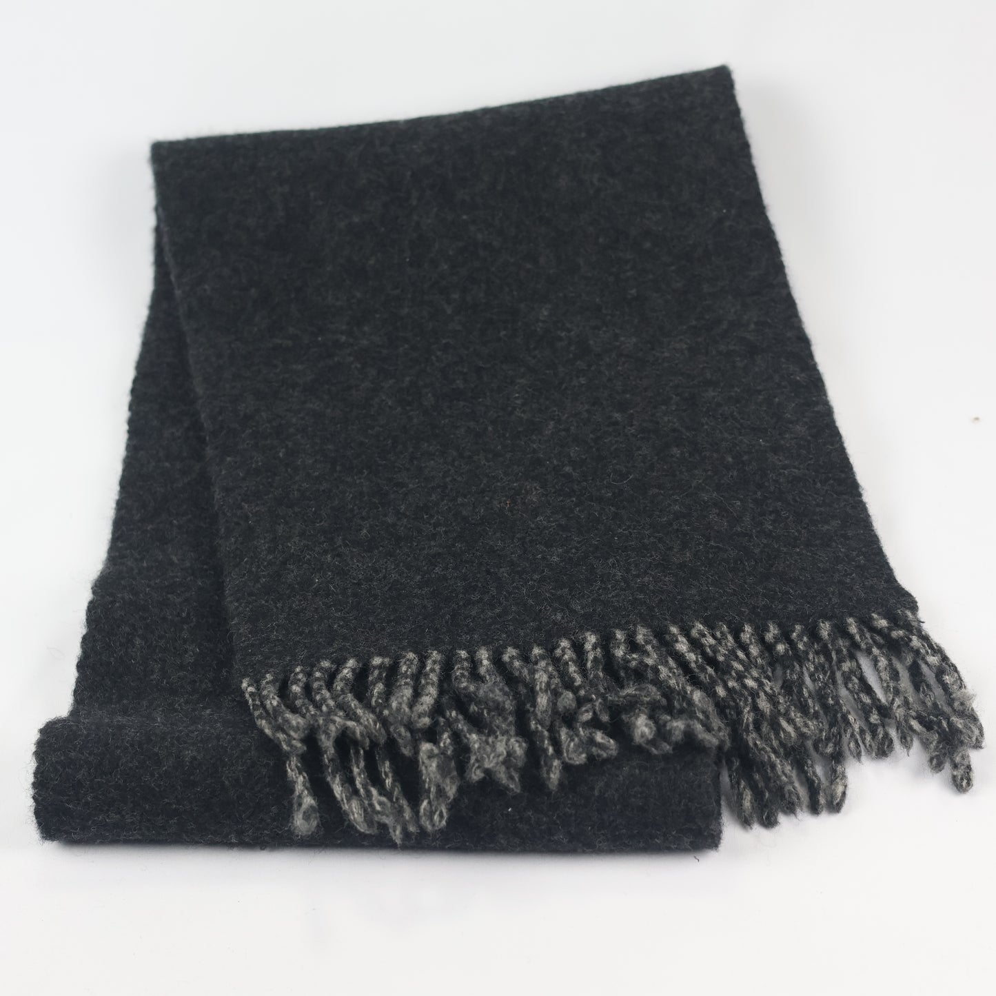 Classic Charcoal Grey Men's Thrifted Scarf - The Ultimate Winter Essential