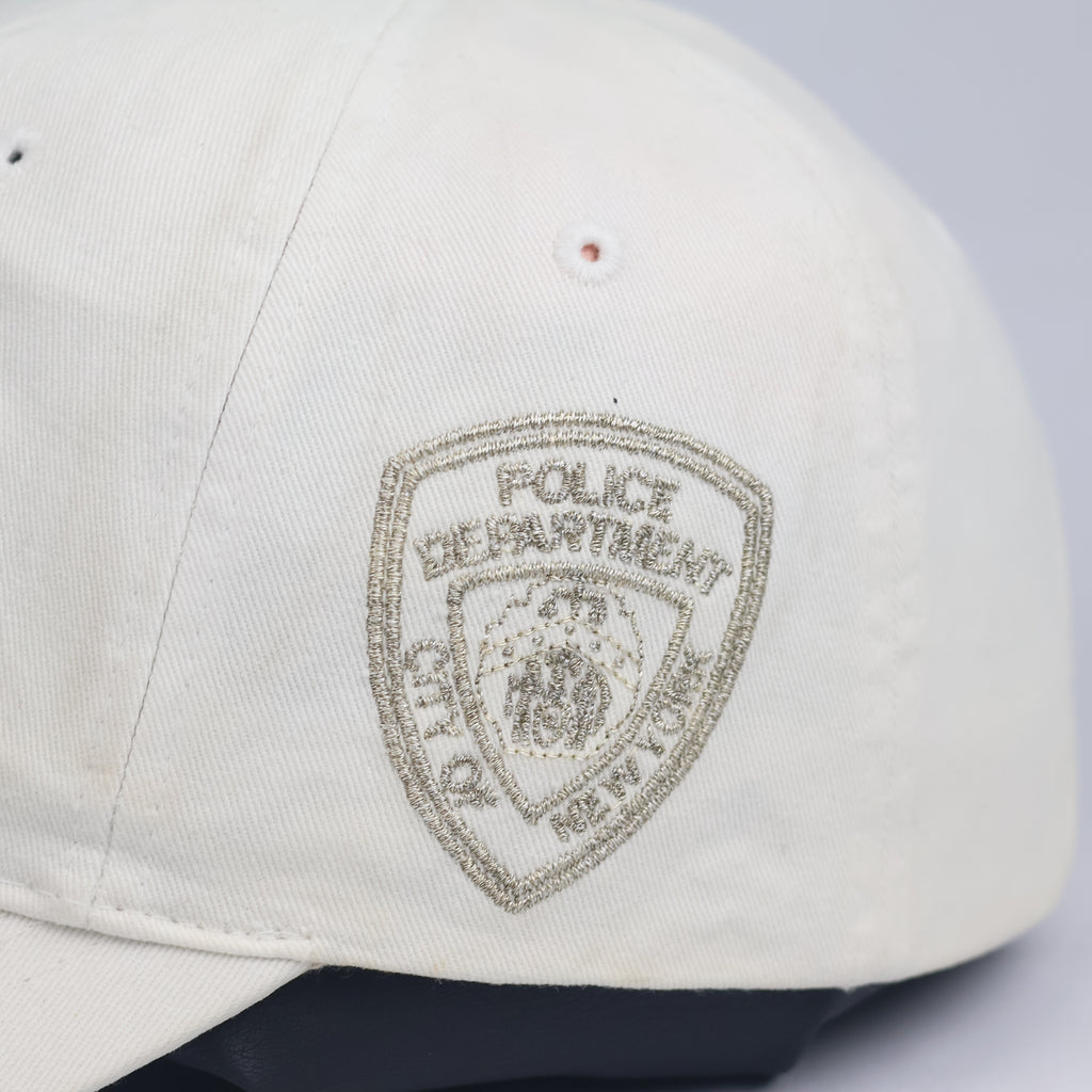 Thrifted NYPD Police Department City of New York Cream Baseball Cap