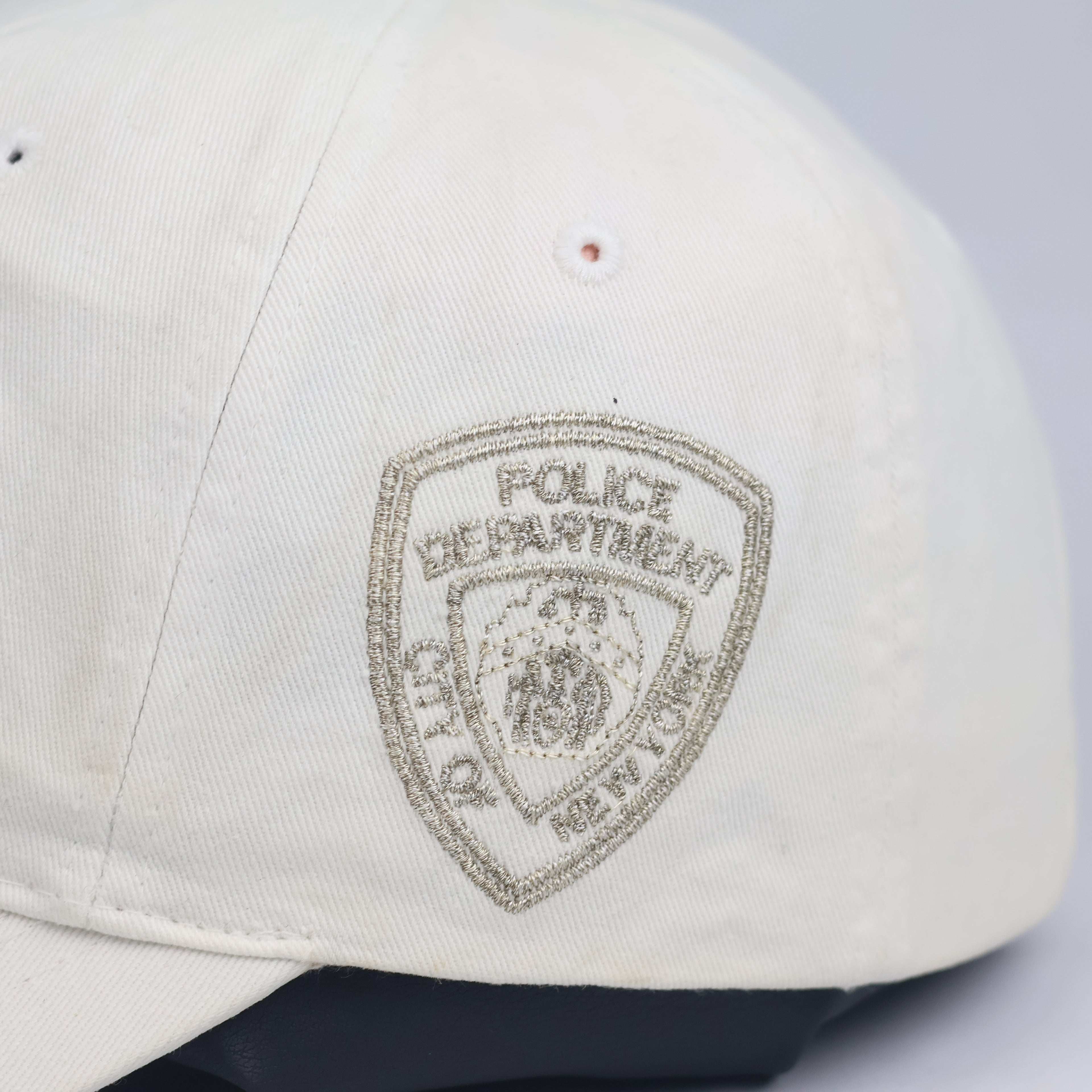Thrifted NYPD Police Department City of New York Cream Baseball Cap