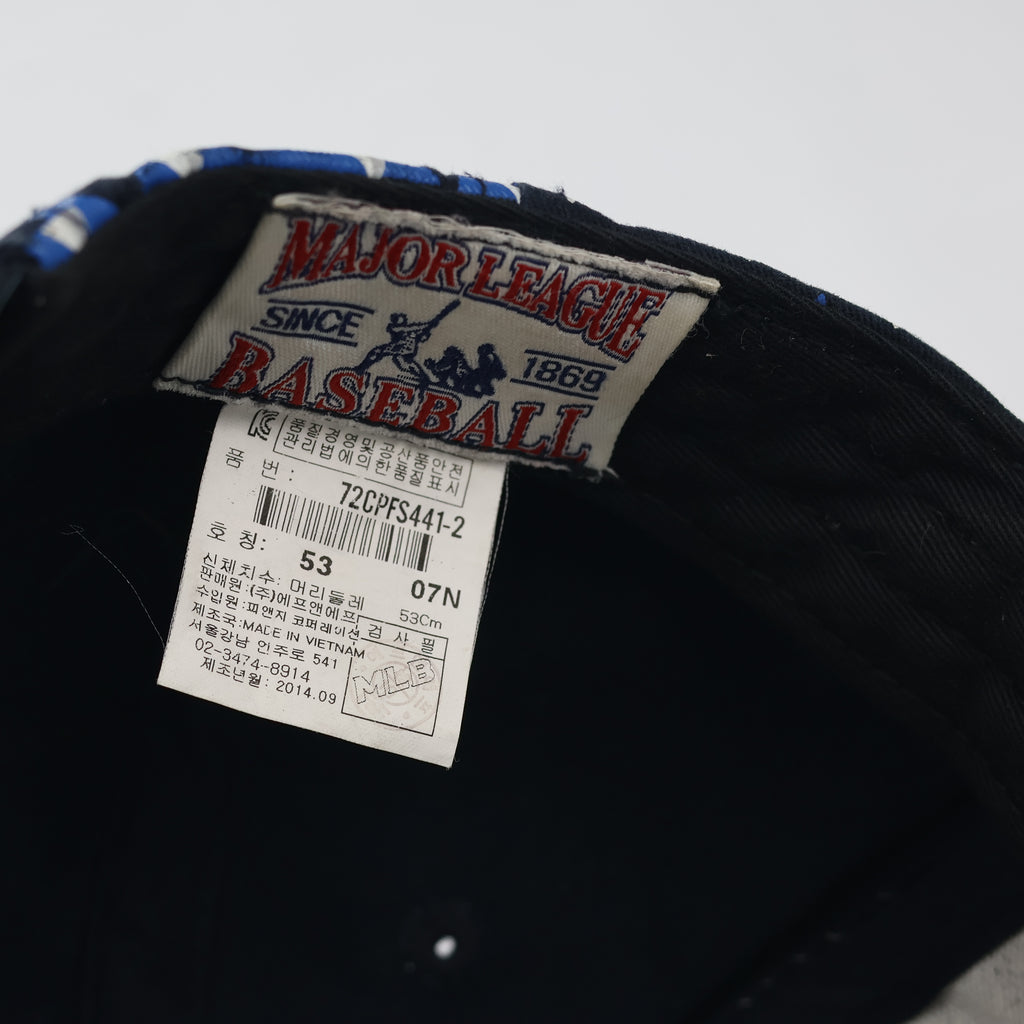 MLB Los Angeles Dodgers Triangle Geometric Print Snapback Thrifted Hat - 53cm