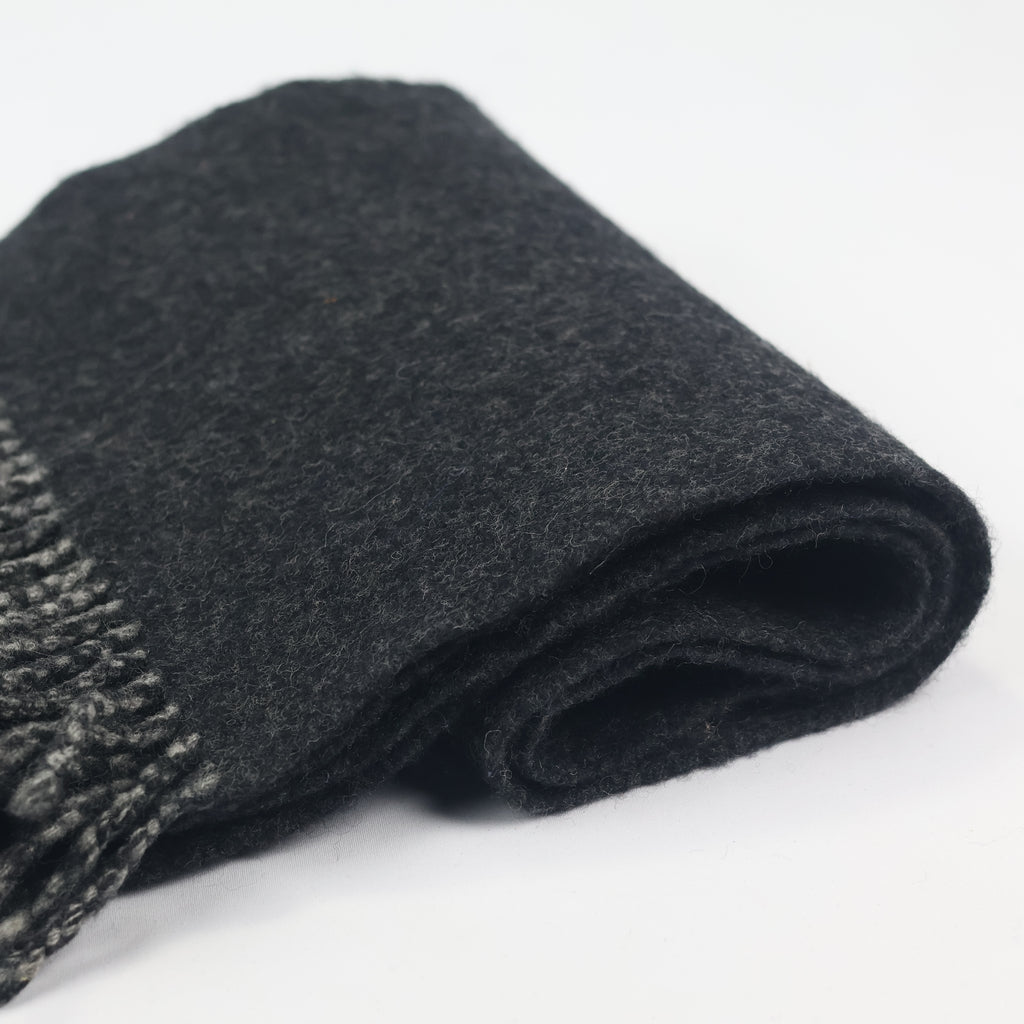 Classic Charcoal Grey Men's Thrifted Scarf - The Ultimate Winter Essential