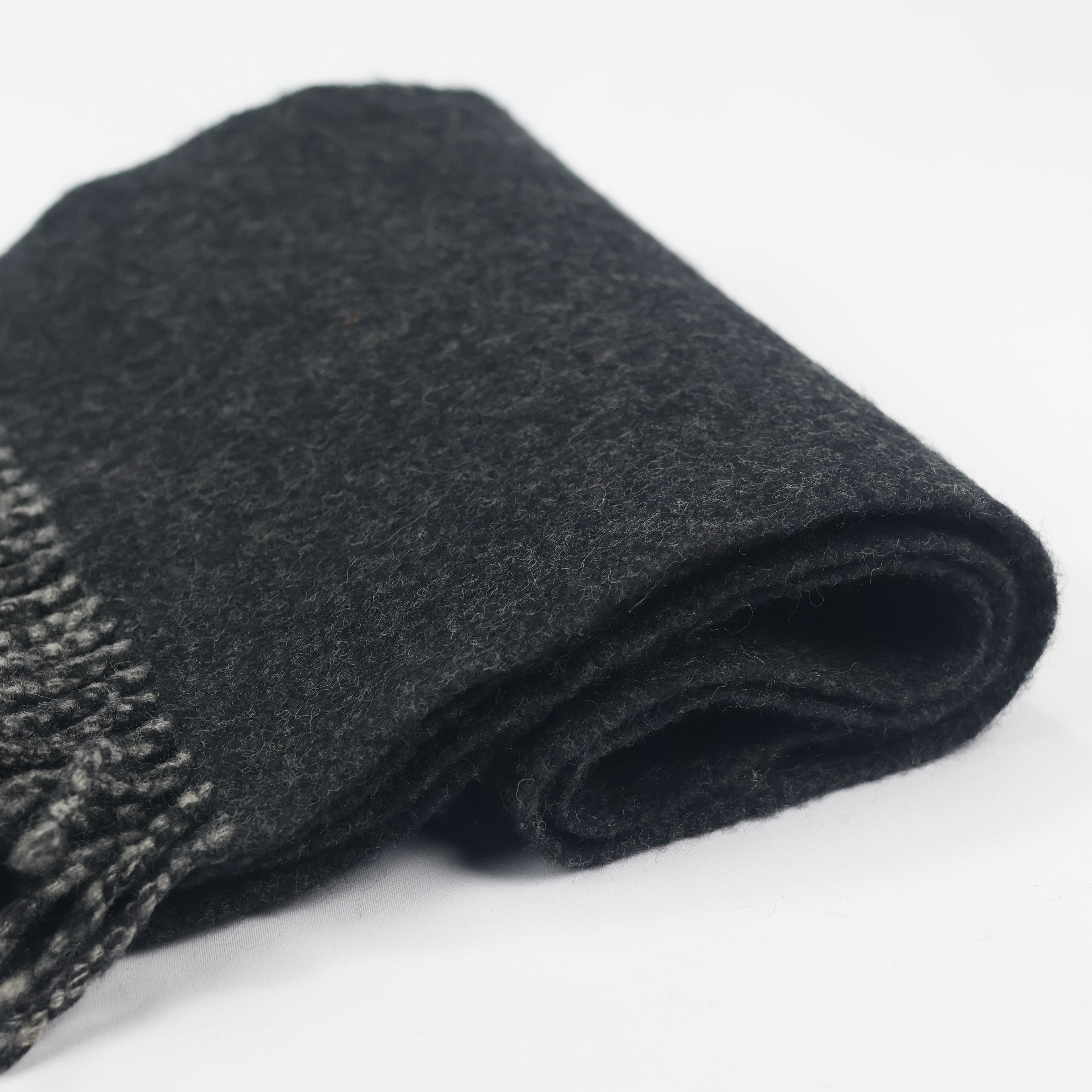 Classic Charcoal Grey Men's Thrifted Scarf - The Ultimate Winter Essential