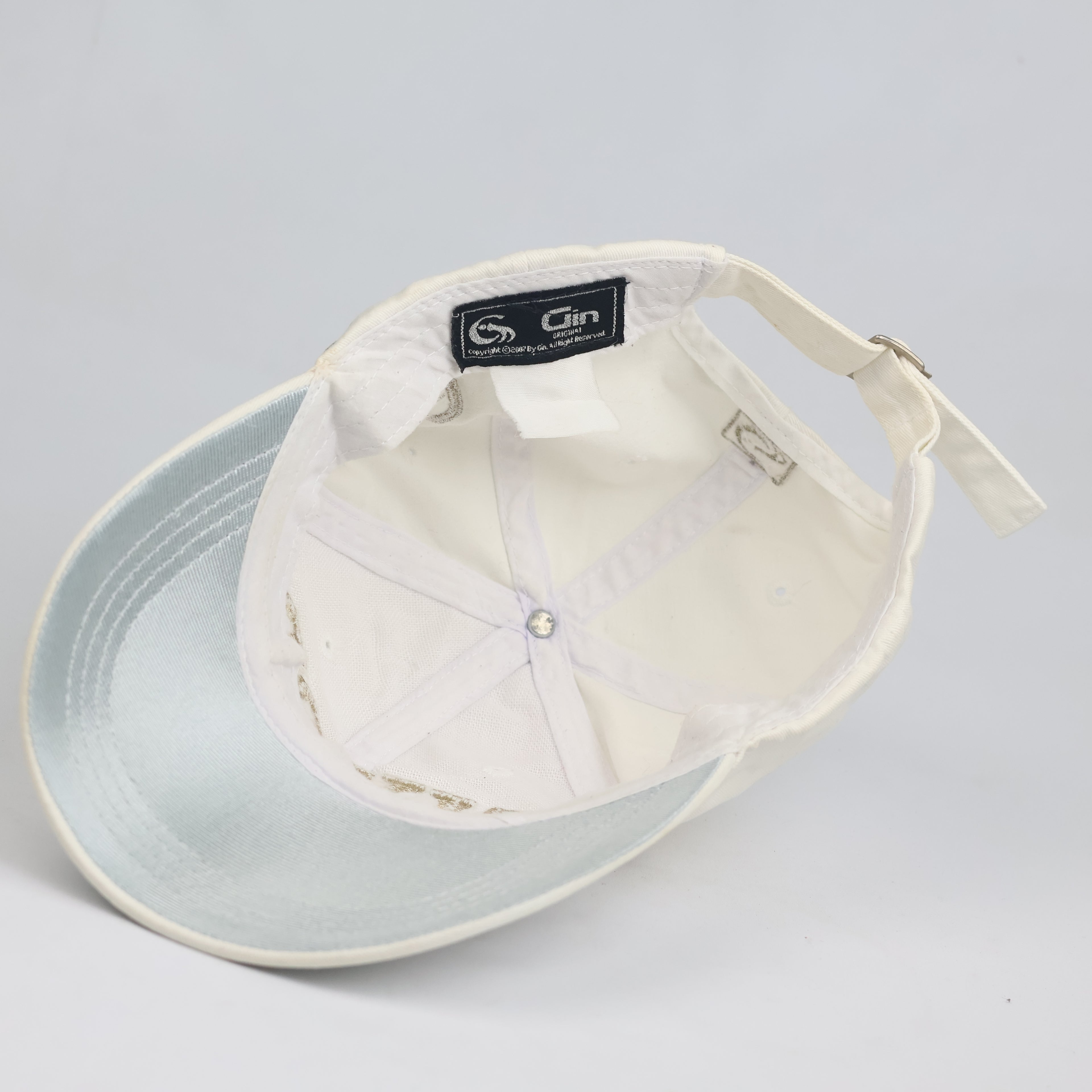 Thrifted NYPD Police Department City of New York Cream Baseball Cap