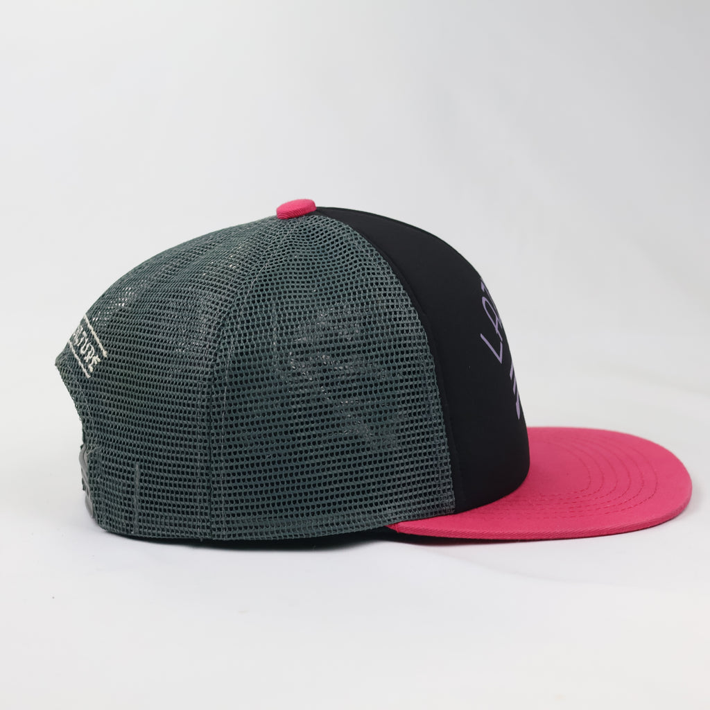 Lazybee Shark Logo Mesh Snapback - Black/Pink/Grey (Size 54-56cm)