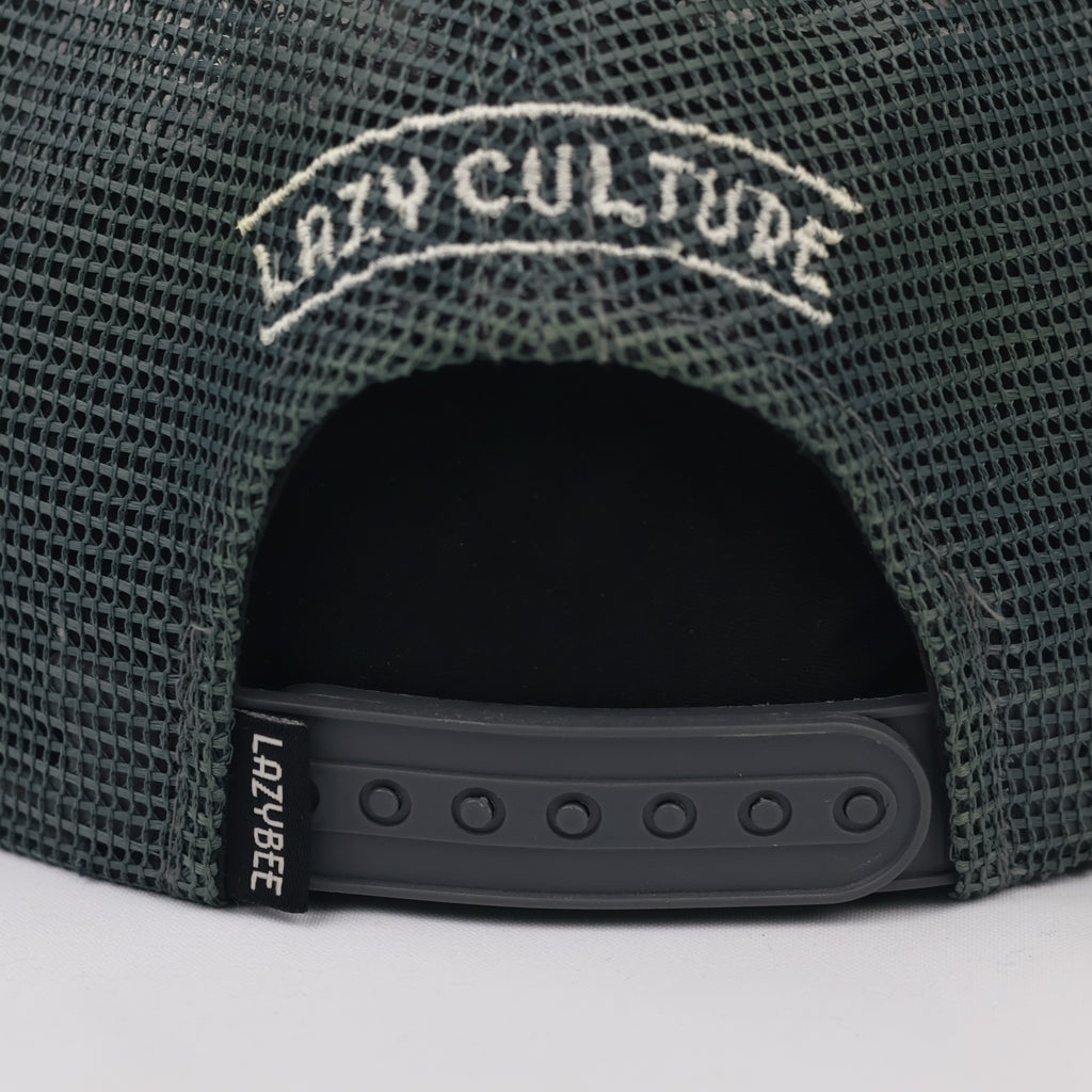 Lazybee Shark Logo Mesh Snapback - Black/Pink/Grey (Size 54-56cm)