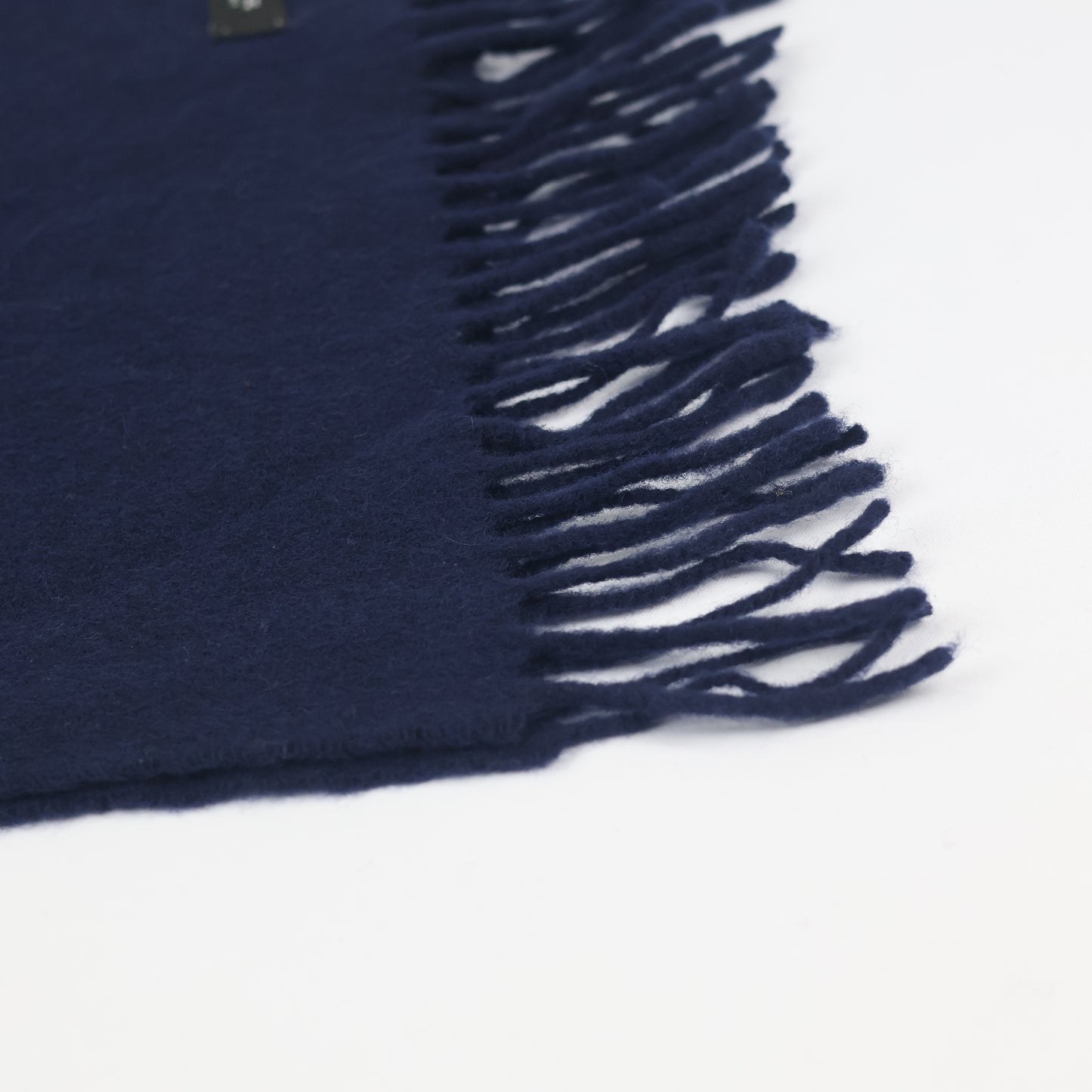 Classic Navy Blue Tartan Plaid Thrifted Scarf - Checkered Winter Muffler