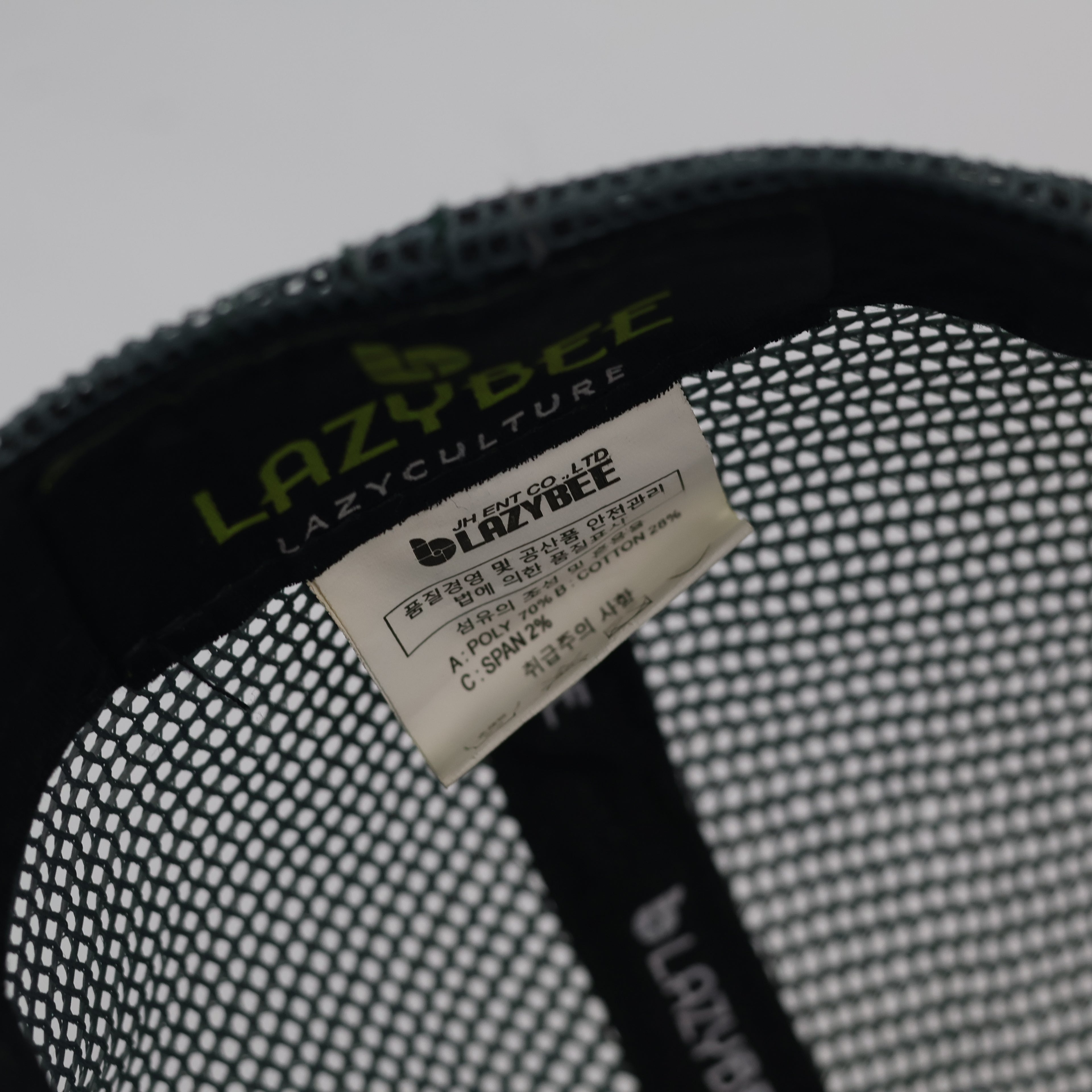 Lazybee Shark Logo Mesh Snapback - Black/Pink/Grey (Size 54-56cm)