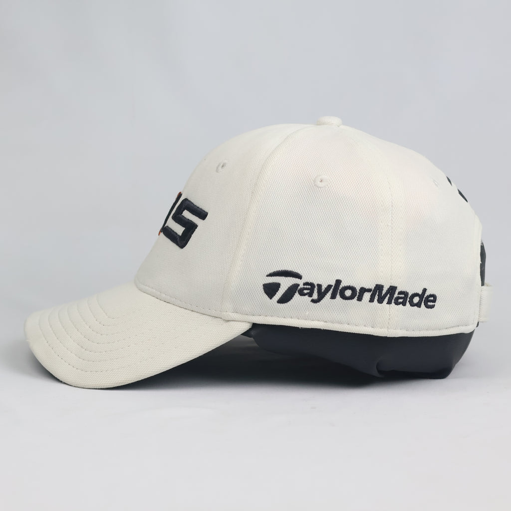 Thrifted TaylorMade Golf R15 Embroidered Off-White Tour Performance Hat - Black Underbrim