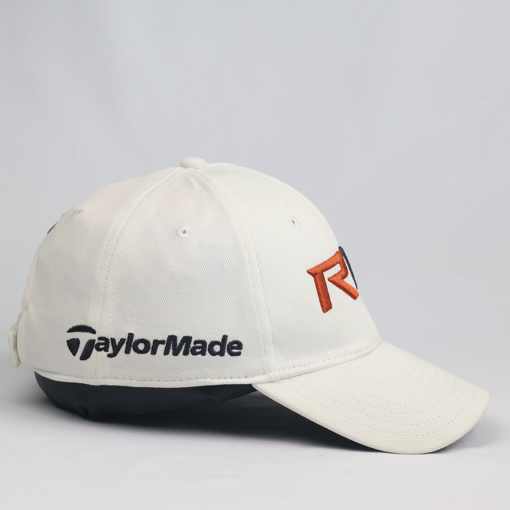 Thrifted TaylorMade Golf R15 Embroidered Off-White Tour Performance Hat - Black Underbrim