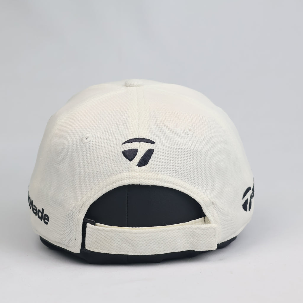 Thrifted TaylorMade Golf R15 Embroidered Off-White Tour Performance Hat - Black Underbrim