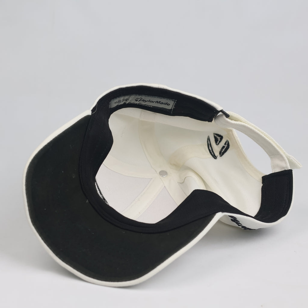 Thrifted TaylorMade Golf R15 Embroidered Off-White Tour Performance Hat - Black Underbrim