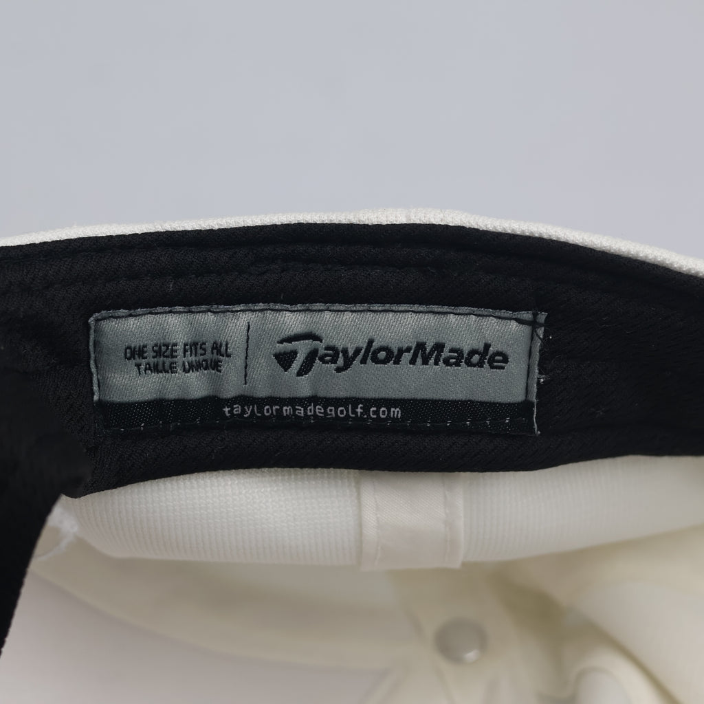 Thrifted TaylorMade Golf R15 Embroidered Off-White Tour Performance Hat - Black Underbrim