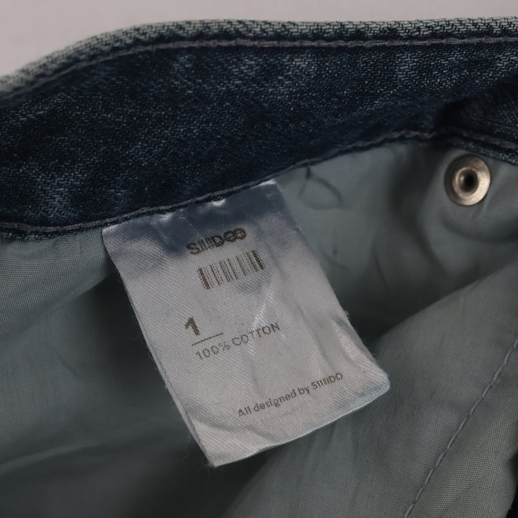 Thrifted SIUDEE 100% Cotton Dark Wash Straight Denim Pants Waist:32/ J1113
