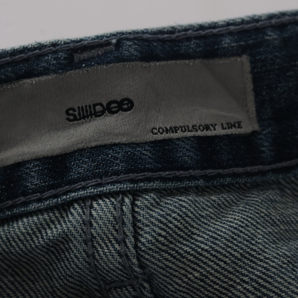 Thrifted SIUDEE 100% Cotton Dark Wash Straight Denim Pants Waist:32/ J1113