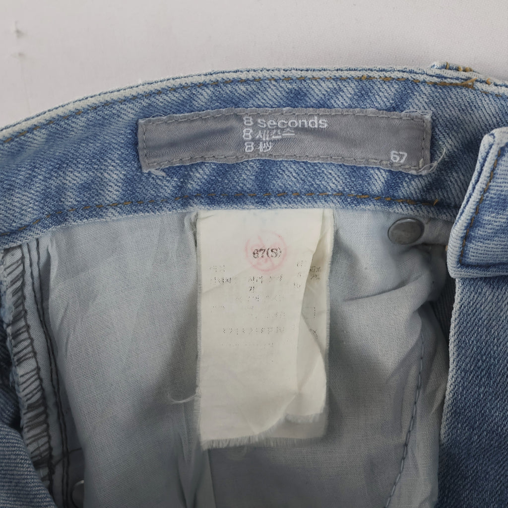Thrifted 8 Seconds Light Wash Straight Leg Denim Pants Waist:28/ J1114