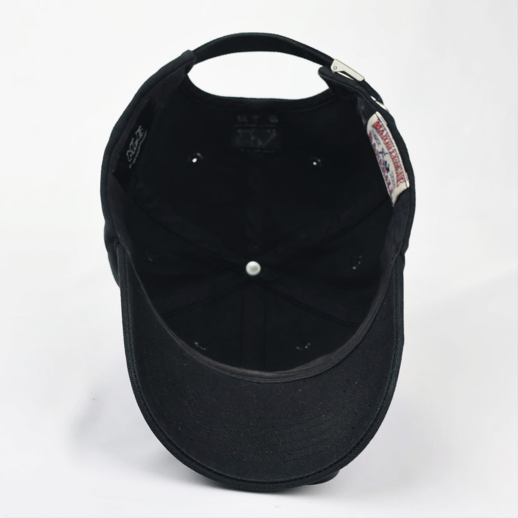 MLB NY Yankees Tonal Embroidered Thrifted Cap - All Black Adjustable (56-58cm)