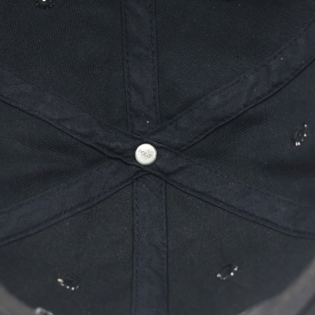 MLB NY Yankees Tonal Embroidered Thrifted Cap - All Black Adjustable (56-58cm)
