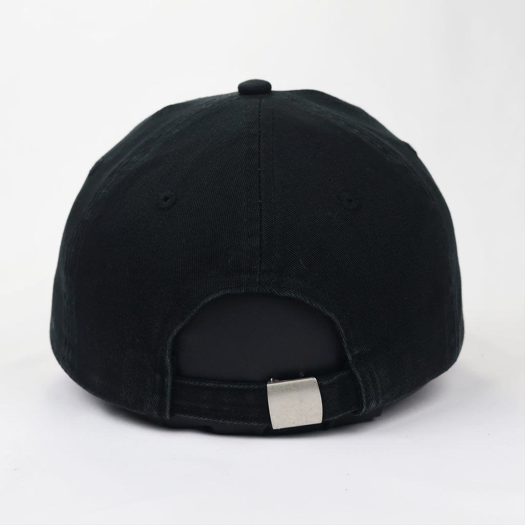 Classic Black Bear Embroidery Hat - Adjustable Cotton Cap (Size 54-56cm)