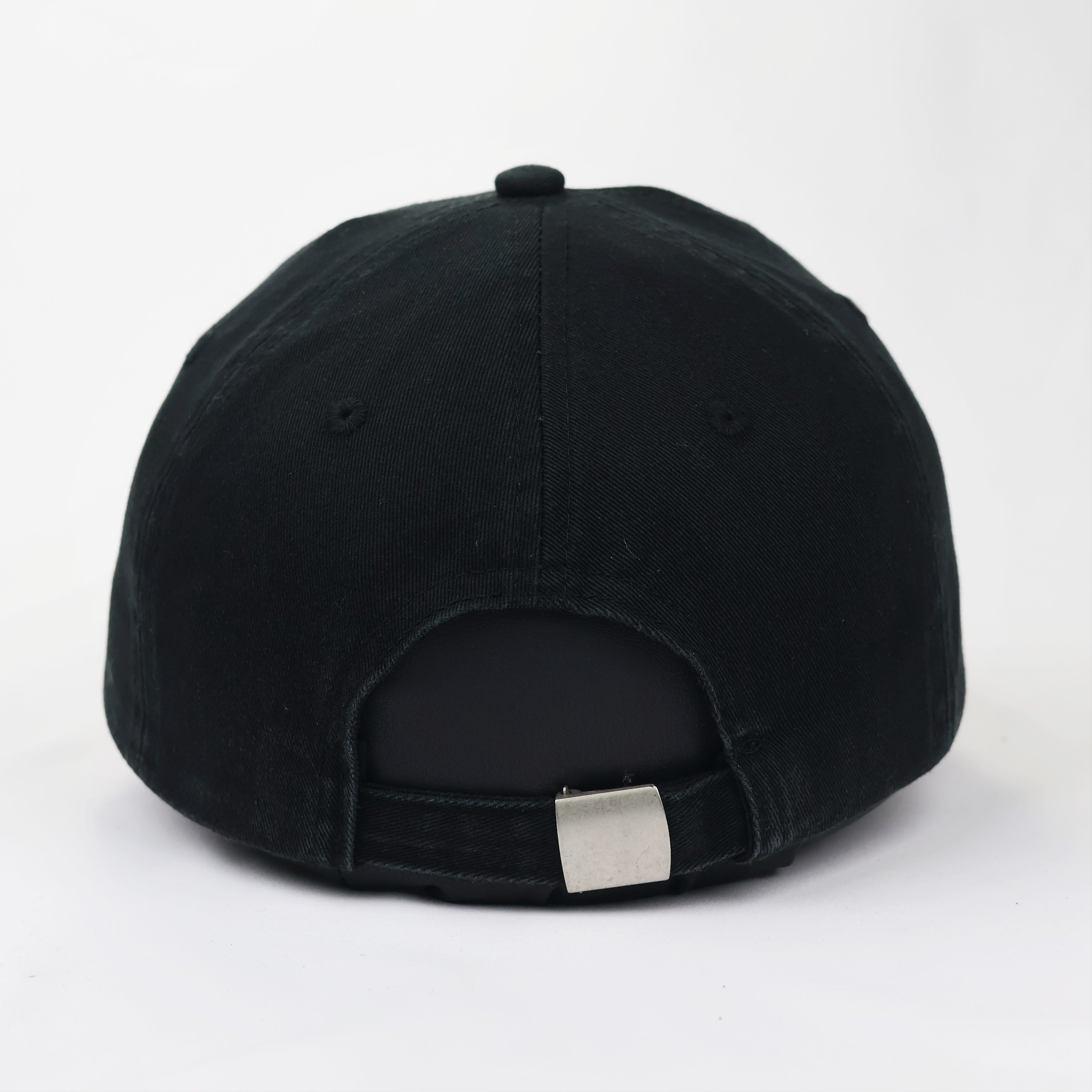 Classic Black Bear Embroidery Hat - Adjustable Cotton Cap (Size 54-56cm)