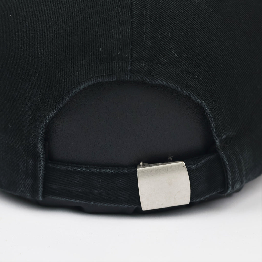 Classic Black Bear Embroidery Hat - Adjustable Cotton Cap (Size 54-56cm)