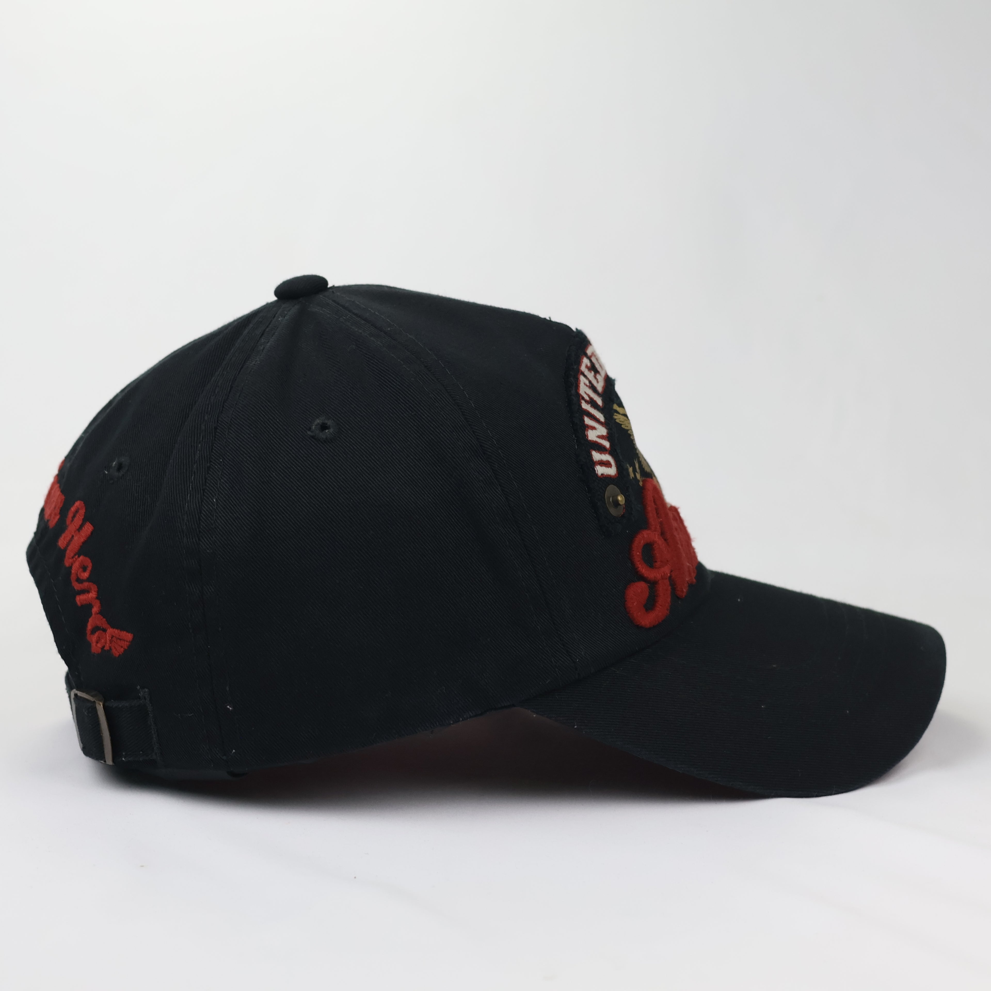 Vintage United States America Eagle Cap - Black & Red "Since 1776" Hat