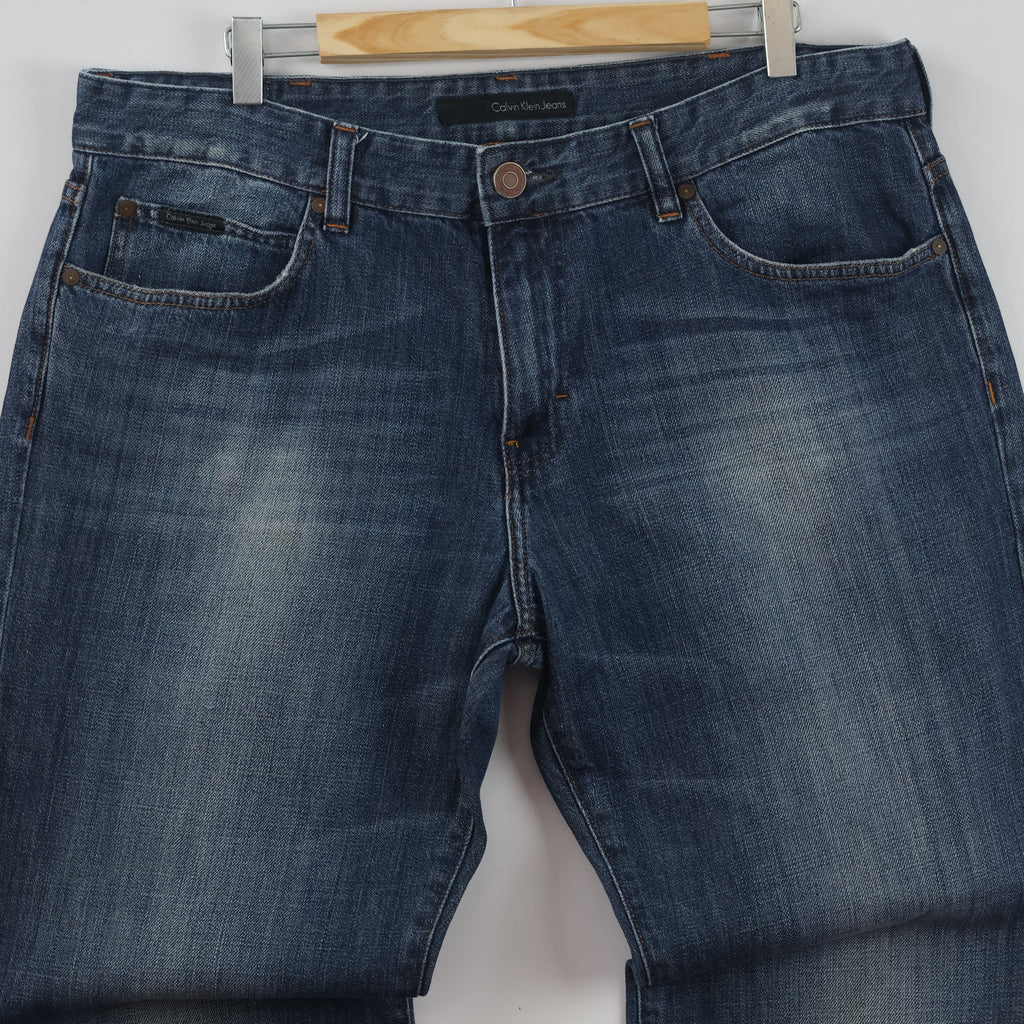 Thrifted Vintage Calvin Klein Jeans Blue Straight Leg Denim Pants Waist:36/ J1117