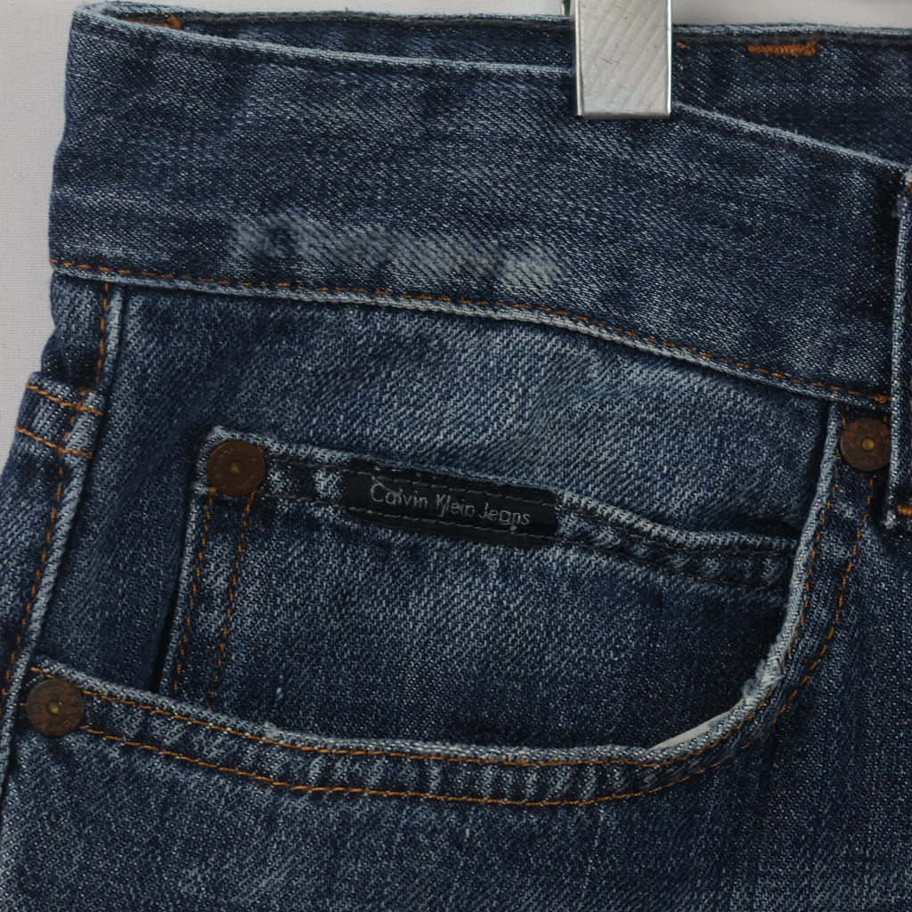 Thrifted Vintage Calvin Klein Jeans Blue Straight Leg Denim Pants Waist:36/ J1117