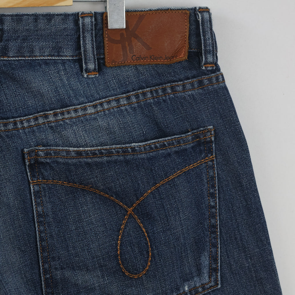 Thrifted Vintage Calvin Klein Jeans Blue Straight Leg Denim Pants Waist:36/ J1117