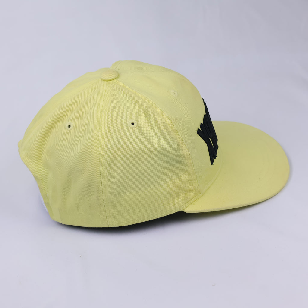 Upside Down New York Embroidery Cap - Neon Yellow Streetwear Snapback