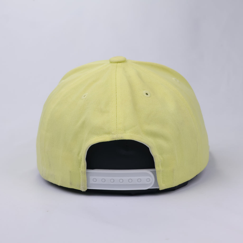Upside Down New York Embroidery Cap - Neon Yellow Streetwear Snapback
