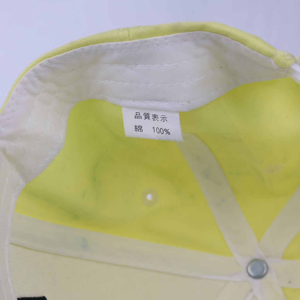 Upside Down New York Embroidery Cap - Neon Yellow Streetwear Snapback