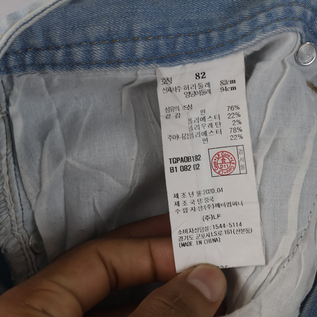 TNGT Light Wash Straight Leg Denim Pants Waist:32/ J1120