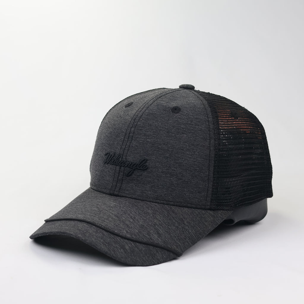 Premium Technical Mesh Snapback - Wide Angle Embroidered Logo - 58cm