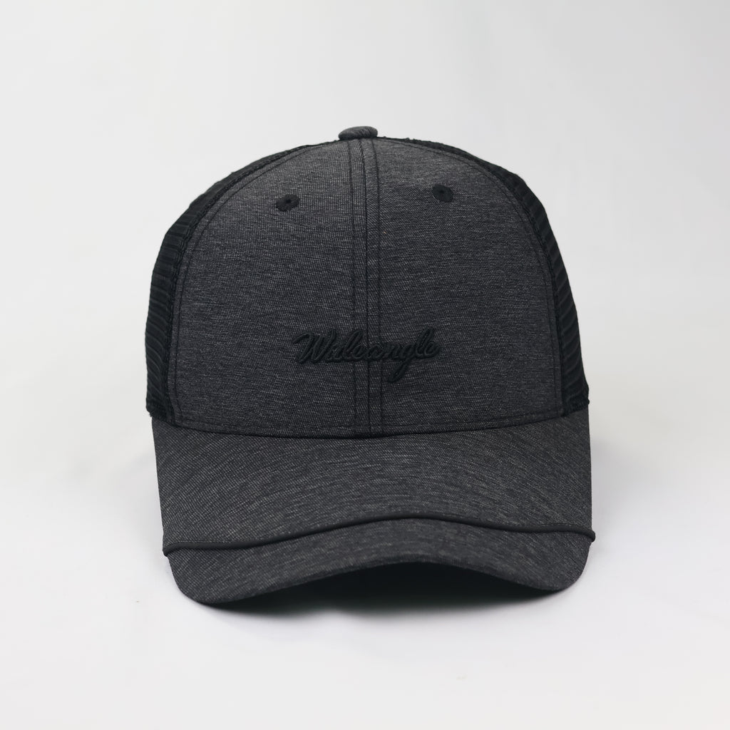 Premium Technical Mesh Snapback - Wide Angle Embroidered Logo - 58cm