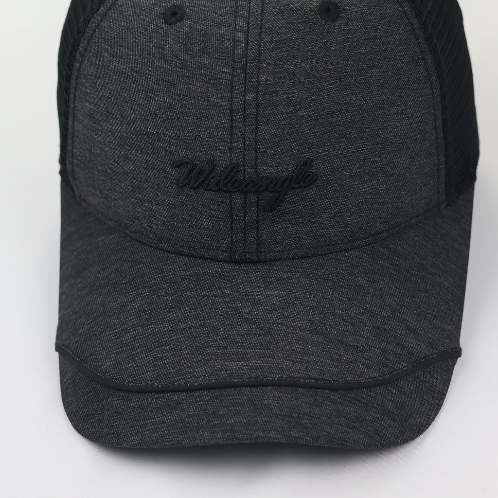 Premium Technical Mesh Snapback - Wide Angle Embroidered Logo - 58cm