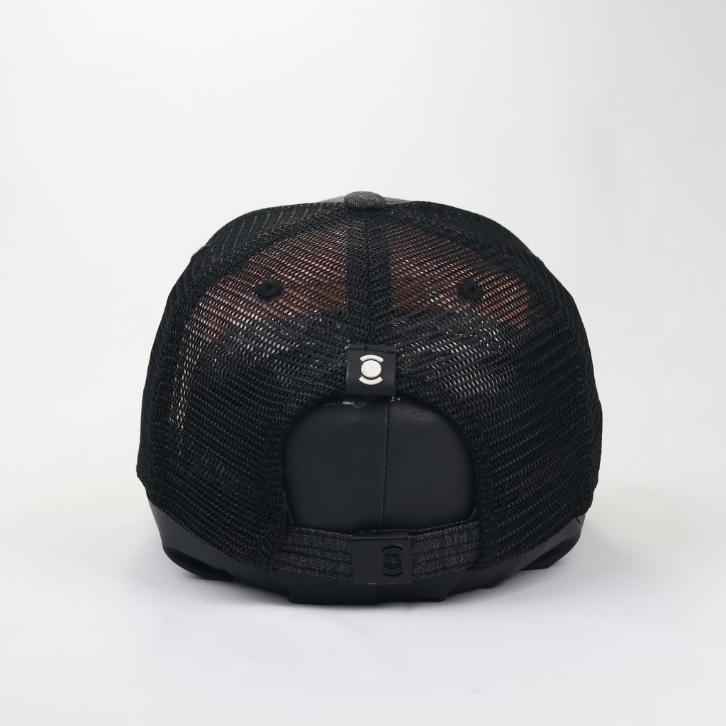 Premium Technical Mesh Snapback - Wide Angle Embroidered Logo - 58cm