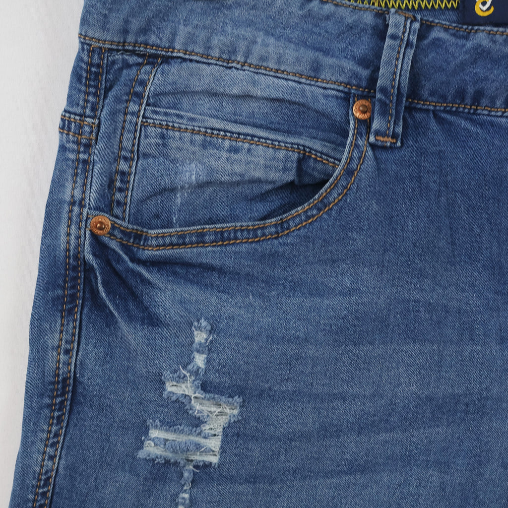Thrifed Fashion Leaders Premium Denim Blue Distressed Jeans Waist:30/ J1118