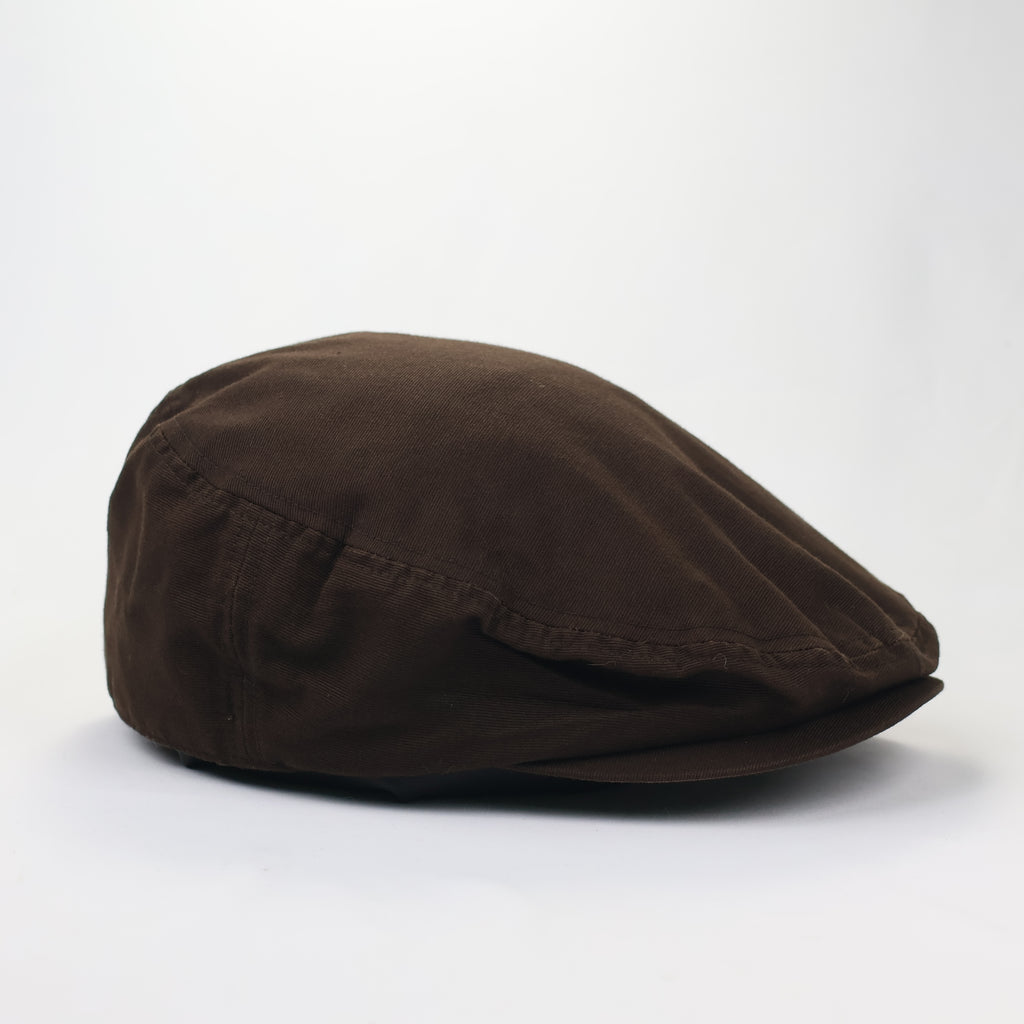 Gap Vintage Brown Cotton Flat Thrifted Cap - Classic Ivy Newsboy Hat - Size 57cm