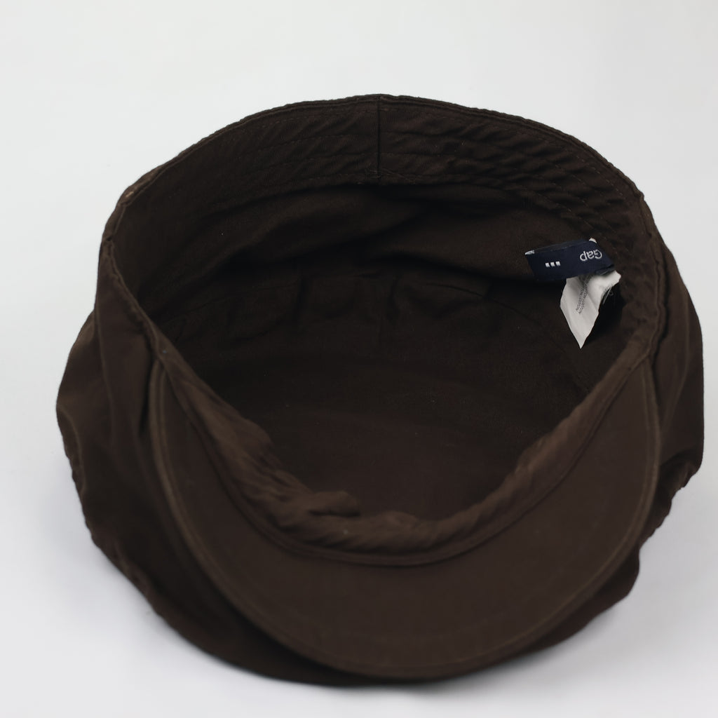 Gap Vintage Brown Cotton Flat Thrifted Cap - Classic Ivy Newsboy Hat - Size 57cm