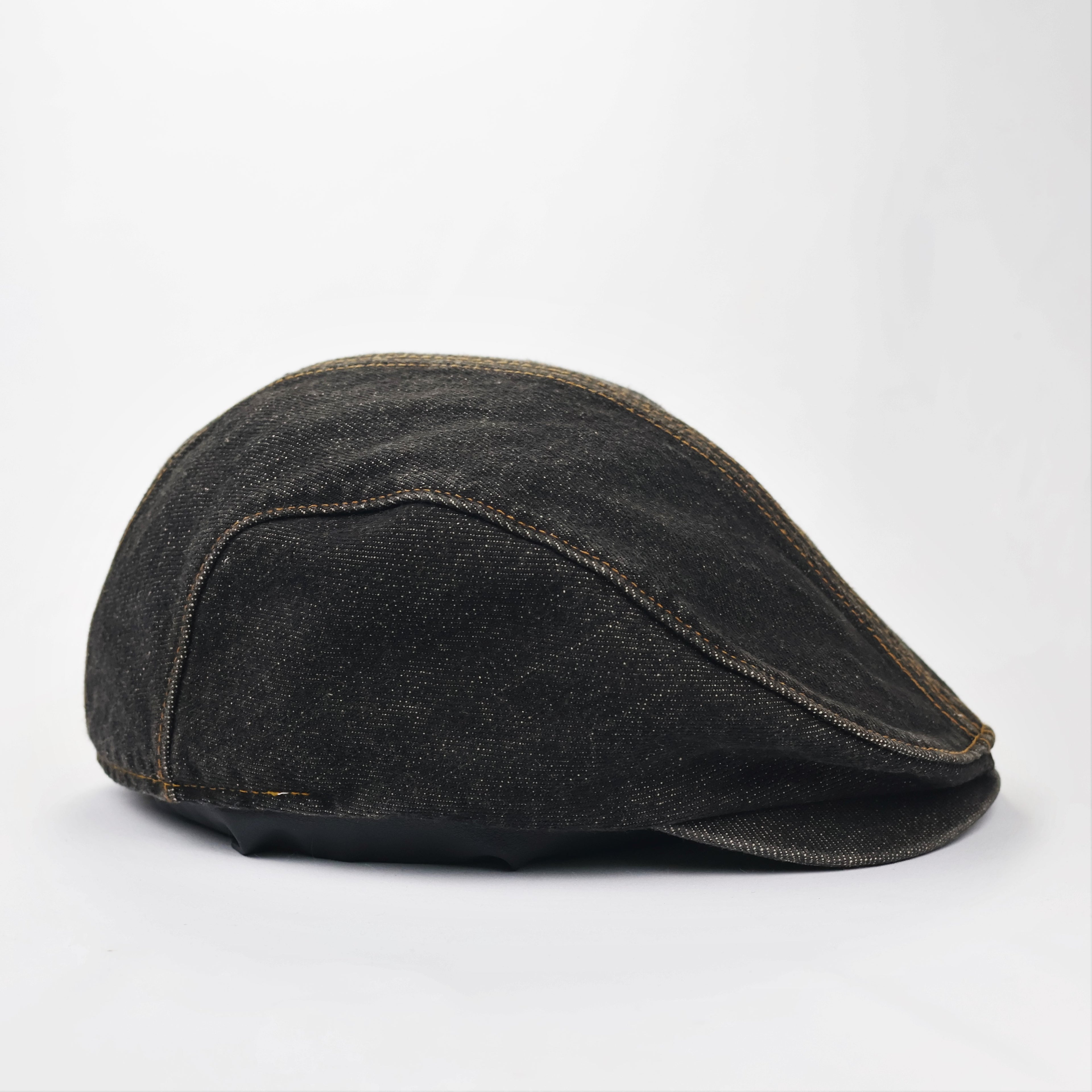 Combo Combo Japan Style Denim Beret - Workwear Snap-Brim Flat Cap