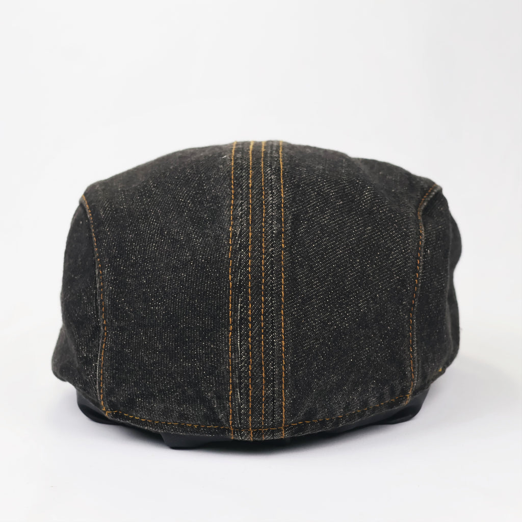 Combo Combo Japan Style Denim Beret - Workwear Snap-Brim Flat Cap